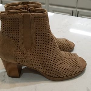 Open toe booties